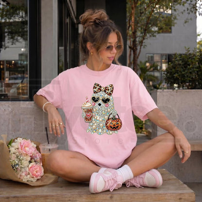 Vintage Stone Ghost T-Shirt – Weathered Spooky Cotton Tee - Hiyatee