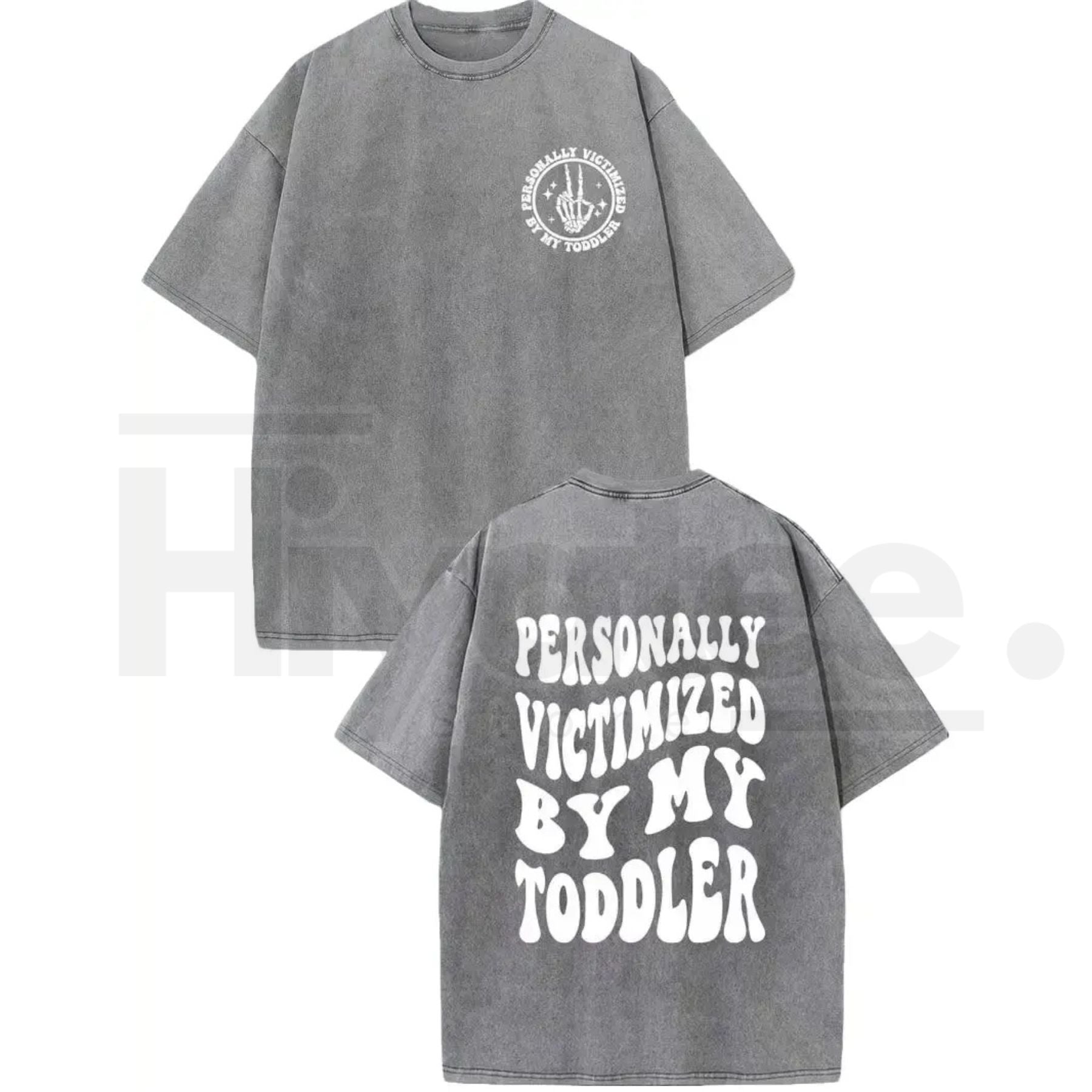 Vintage Washed Toddler Humor T-Shirt – Sarcastic Parent Life Slogan Graphic Tee - Hiyatee