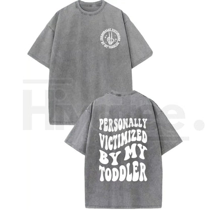 Vintage Washed Toddler Humor T-Shirt – Sarcastic Parent Life Slogan Graphic Tee - Hiyatee