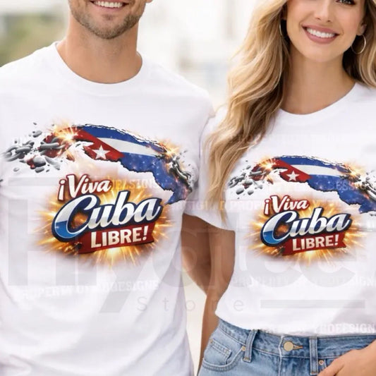 Viva Cuba Libre Shirt – Cuban Flag Graphic T-Shirt for Men & Women - Hiyatee