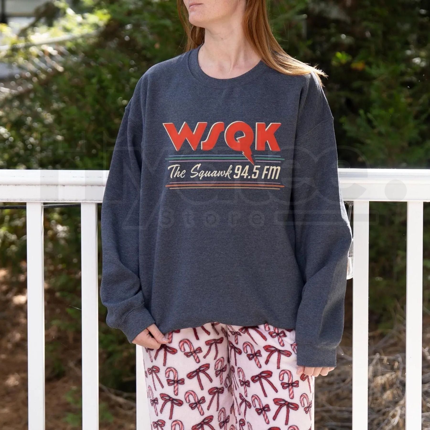 WSQK The Squawk 94.5 Radio Sweatshirt: Retro FM Radio Merch & Gift - Hiyatee