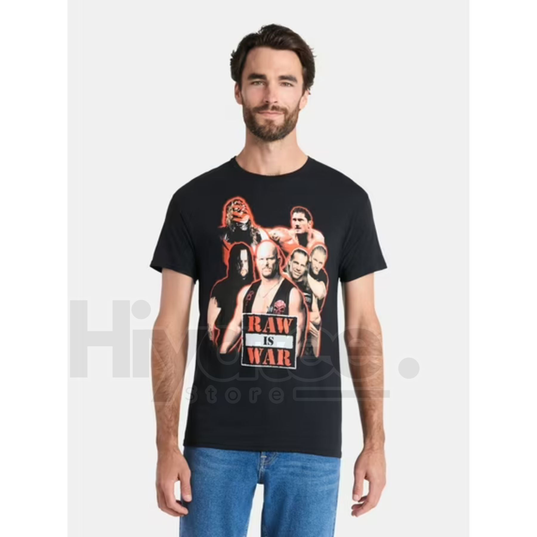 WWE Men's & Big Men's "Raw Is War" Graphic Tee - Hiyatee