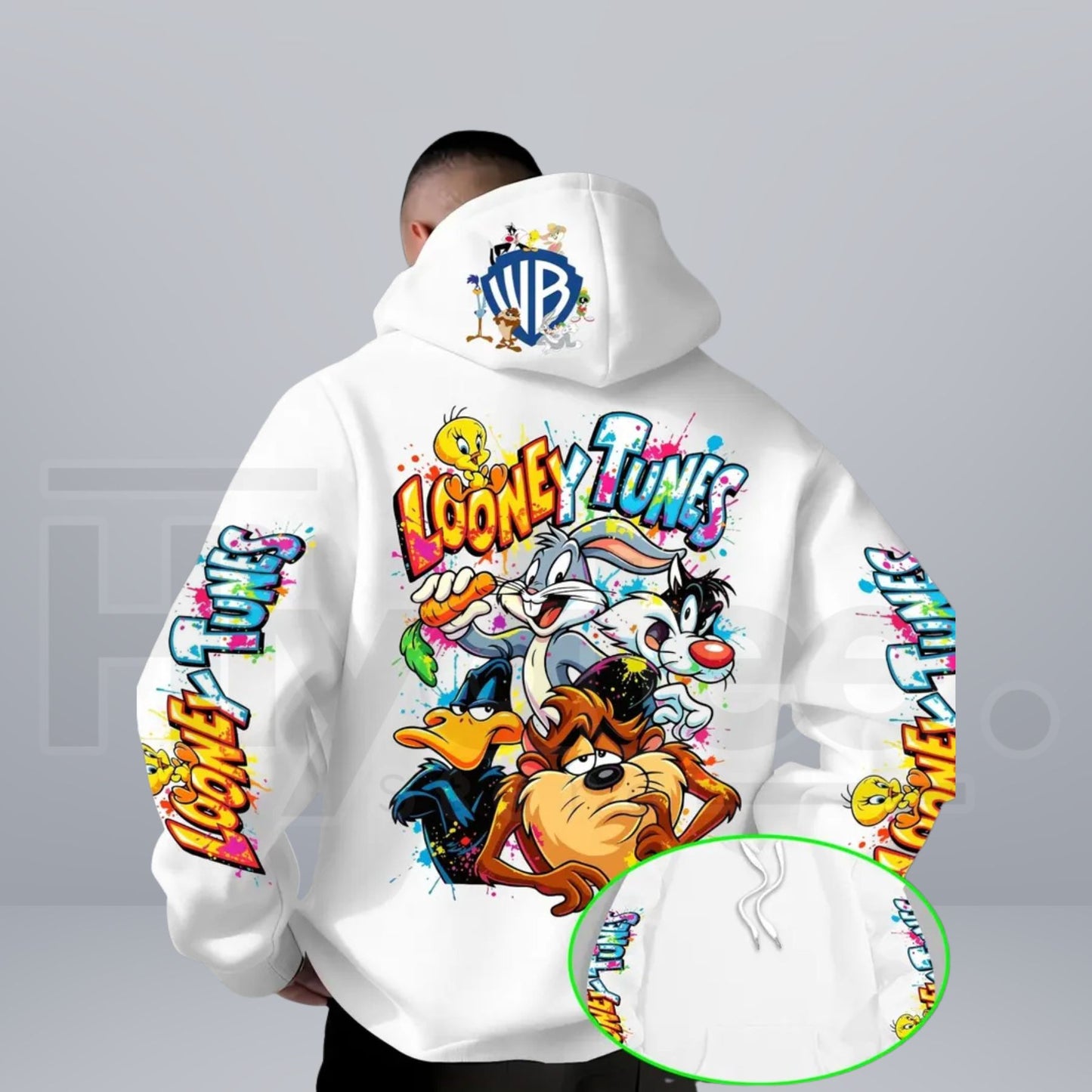 Warner Bros Looney Tunes Back Print Hoodie - Hiyatee