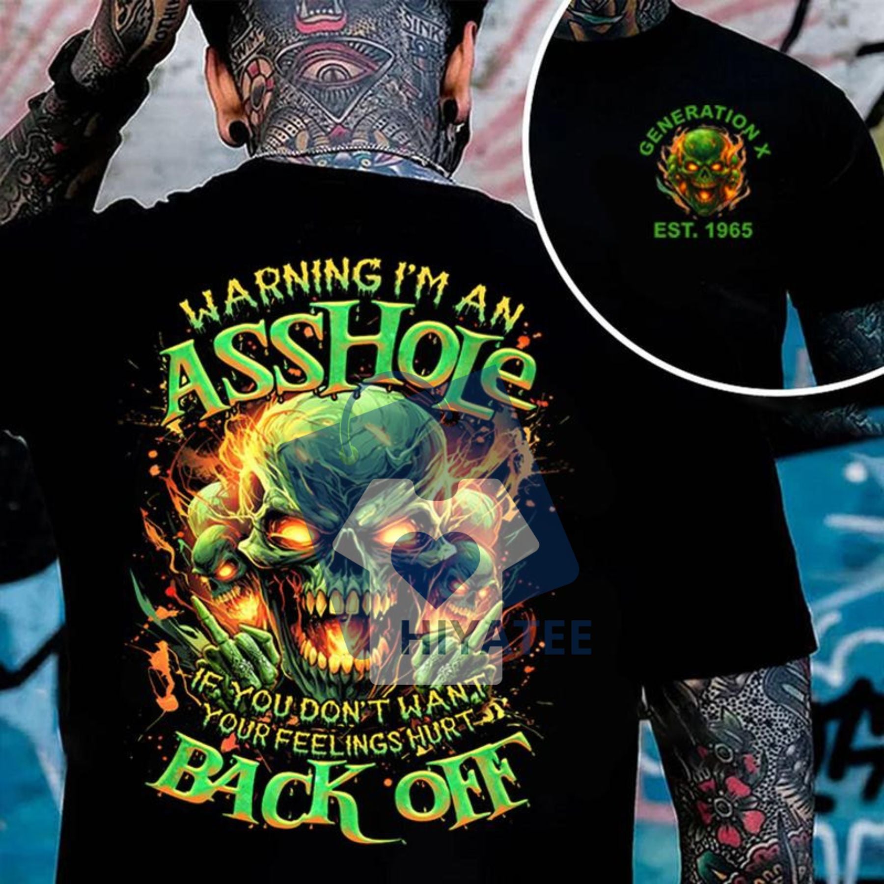 Warning I’m an A*shole Generation X T-Shirt – Custom Year Gen X FAFO Tee, Bold Graphic Cotton Shirt for Men & Women - Hiyatee
