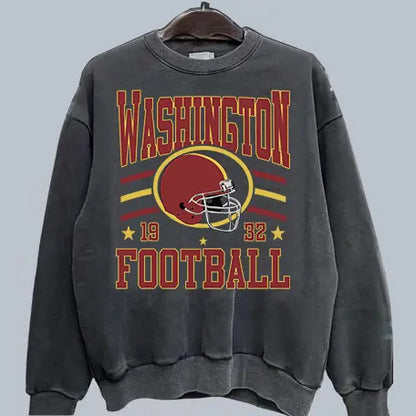 Vintage Team Football Oversized 90s Dark Heather Sweatshirt Retro Sport Tee