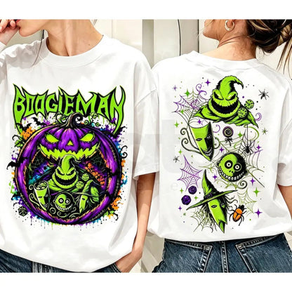 Welcome to Our Nightmare Halloween T-Shirt – Horror Friends & Scary Movie Graphic Tee, Halloween Couples Shirt - Hiyatee