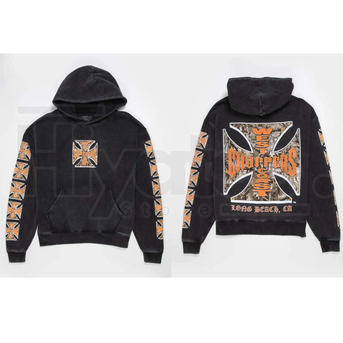 West Coast Choppers Camo Fill Men's Hoodie – Classic Motorcycle Graphic - Hiyatee