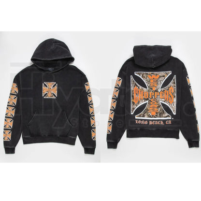 West Coast Choppers Camo Fill Men's Hoodie – Classic Motorcycle Graphic - Hiyatee