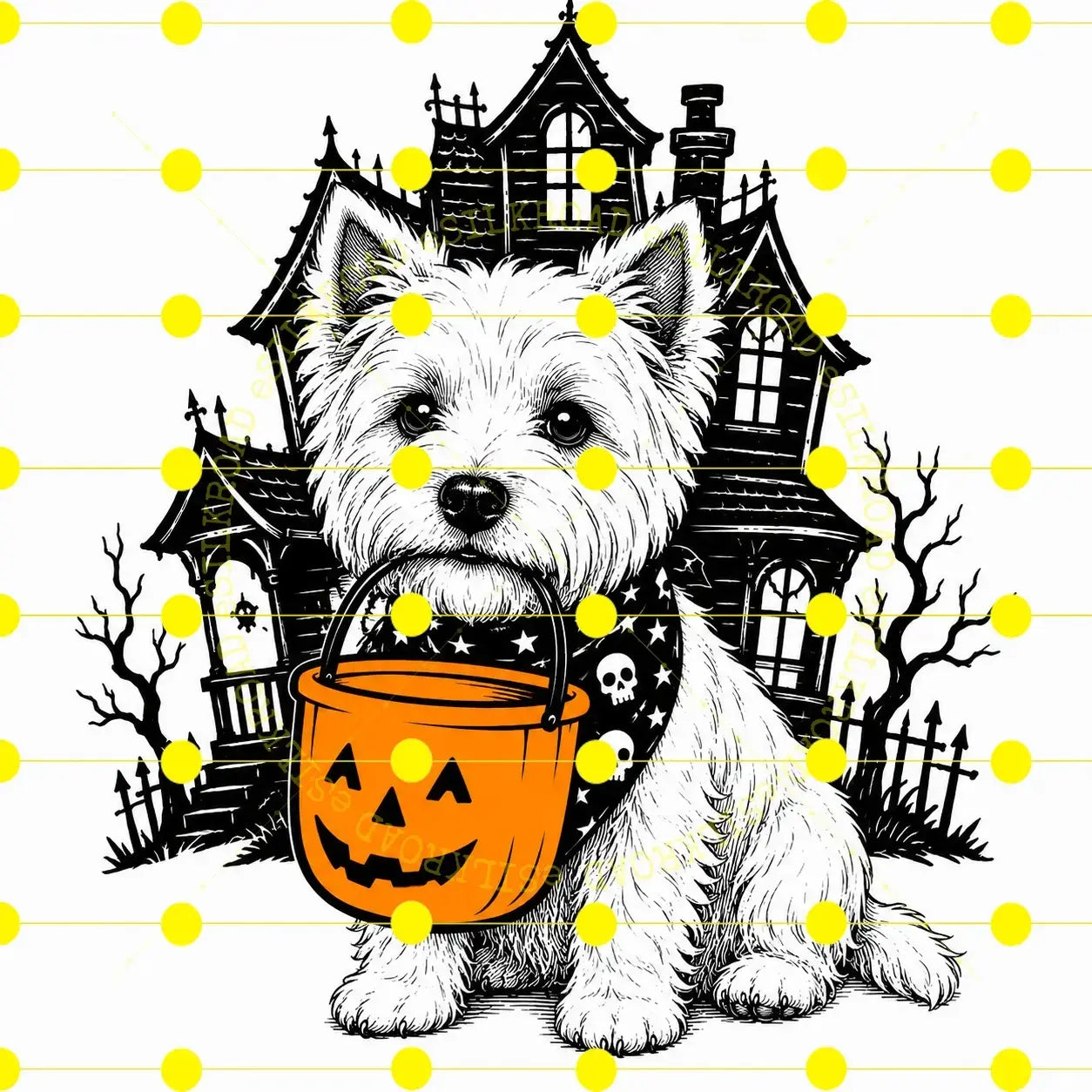 Comfort Colors 50 Dog Breeds Halloween T-Shirt Moss Pumpkin Candy Bucket Tee