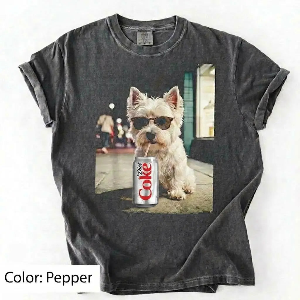Comfort Colors Dog & Diet Coke Shirt – Funny Custom Dog Breed Tee