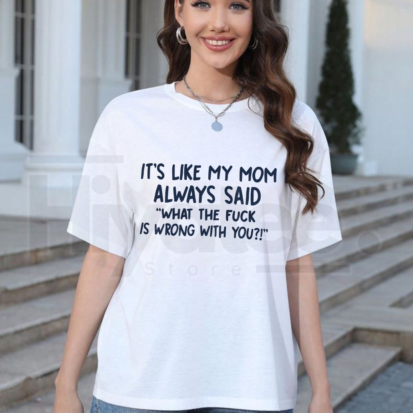 "What TF Is Wrong With You?" – Funny Sarcastic Mom Quote Heavyweight Top - Hiyatee