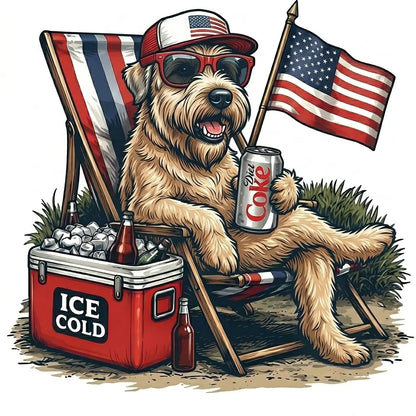 Comfort Colors® Funny 4th of July Dog Shirt – Retro Labrador Diet Coke Patriotic Tee