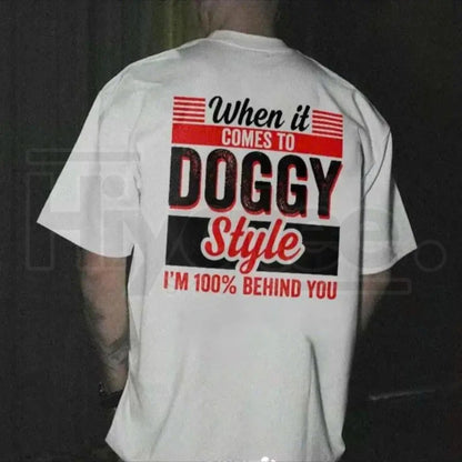"When It Comes To Style" Vintage Graphic T-Shirt – Retro Letter Print Back Sided Tee - Hiyatee