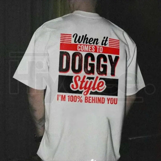 "When It Comes To Style" Vintage Graphic T-Shirt – Retro Letter Print Back Sided Tee - Hiyatee