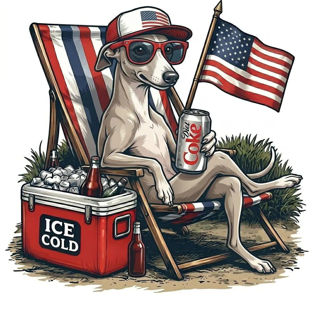 Comfort Colors® Funny 4th of July Dog Shirt – Retro Labrador Diet Coke Patriotic Tee