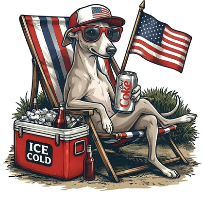 Comfort Colors® Funny 4th of July Dog Shirt – Retro Labrador Diet Coke Patriotic Tee