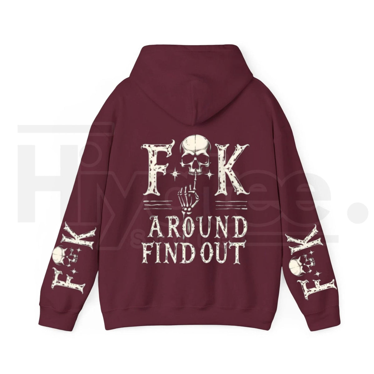 Women’s "Fuck Around And Find Out" Print Oversized Hoodie – Bold Graphic Statement Streetwear Pullover - Hiyatee