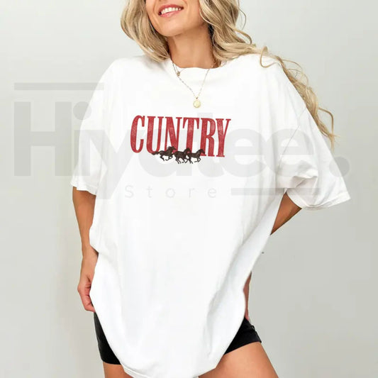 Women's Vintage Country Cowgirl T-Shirt – Retro Rodeo Concert Graphic Tee - Hiyatee