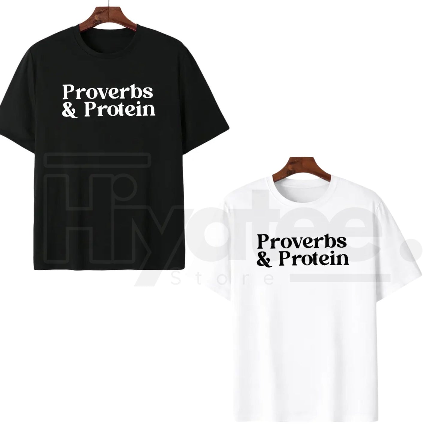 "Workout Graphic" by MAPTEES – Motivational Proverbs & Protein Gym Top. - Hiyatee