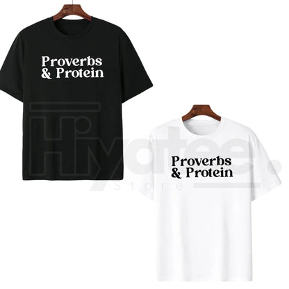 "Workout Graphic" by MAPTEES – Motivational Proverbs & Protein Gym Top. - Hiyatee