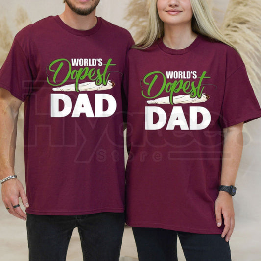 World's Dopest Dad T-Shirt – Funny Father's Day Cannabis Hypebeast Graphic Tee - Hiyatee