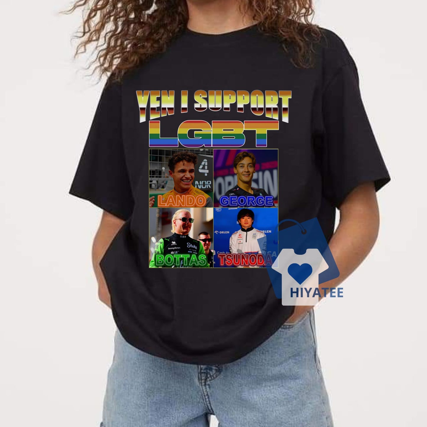 Yeah, I Support LGBT F1 Shirt – Motorsport & Equality Statement Tee-Hiyatee