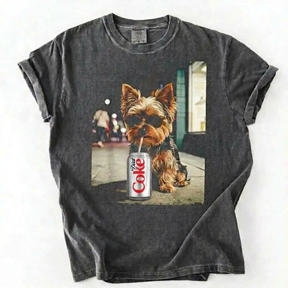 Comfort Colors Dog & Diet Coke Shirt – Funny Custom Dog Breed Tee