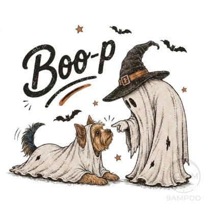 Funny Halloween Dog Mom Boo-p Ghost Dog Comfort Colors Tee