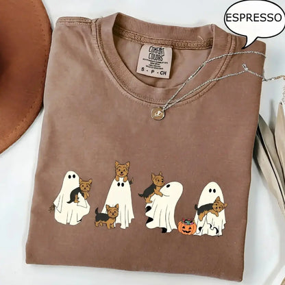 Comfort Colors Custom Dog Halloween Shirt Ghost Boba Tea Funny Dog Gift Tee