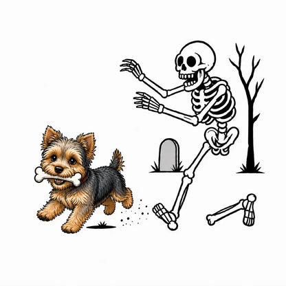 Comfort Colors 50+ Dog Breeds Halloween Skeleton Tee