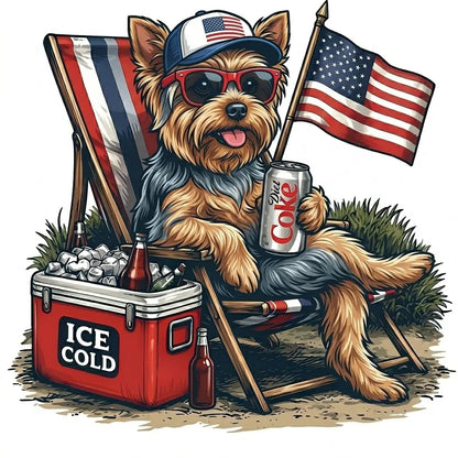 Comfort Colors® Funny 4th of July Dog Shirt – Retro Labrador Diet Coke Patriotic Tee
