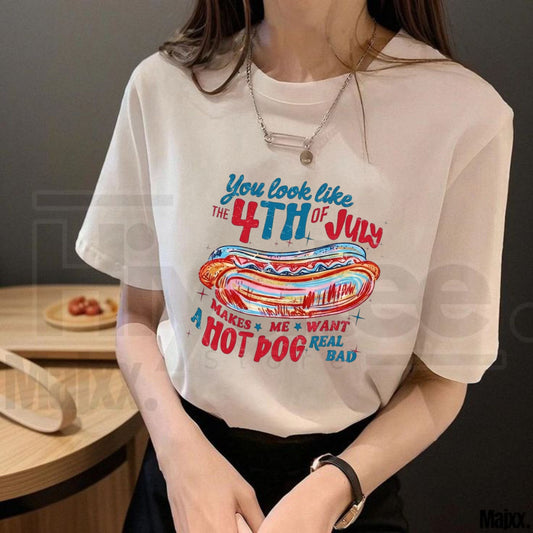 You Look Like the 4th of July T-Shirt – Patriotic USA Graphic Tee, 250th Anniversary Independence Day Shirt - Hiyatee