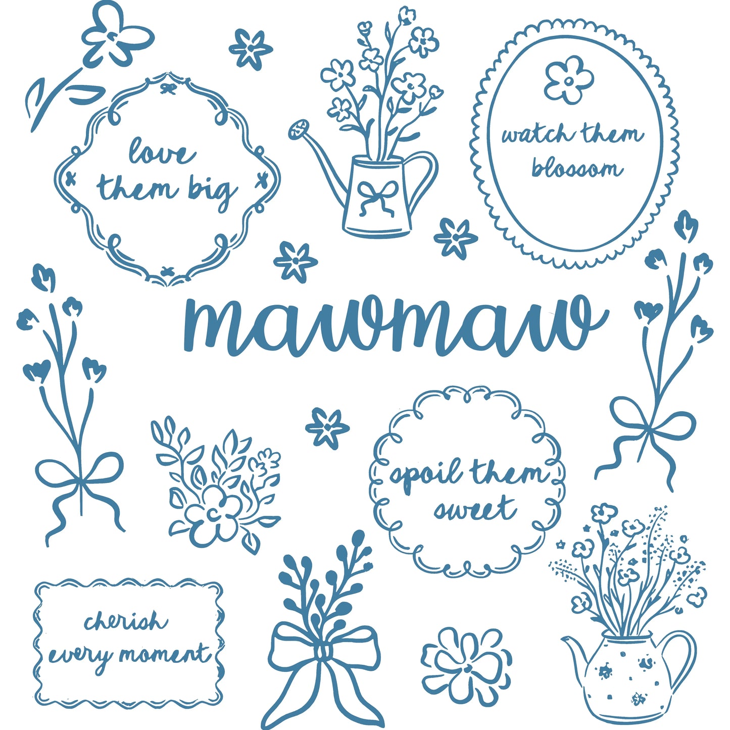 Comfort Colors® Custom Floral Grandma Shirt – Personalized Mama & Nana Flower Tee