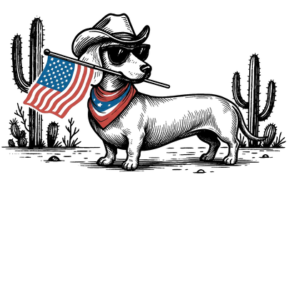 Comfort Colors® Patriotic Western Cowboy Dog Shirt – 4th of July USA Flag Dog Lover Tee