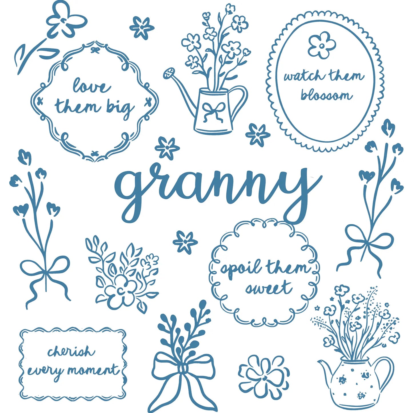 Comfort Colors® Custom Floral Grandma Shirt – Personalized Mama & Nana Flower Tee