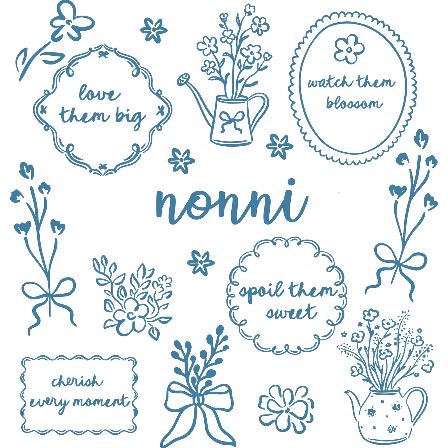 Comfort Colors® Custom Floral Grandma Shirt – Personalized Mama & Nana Flower Tee