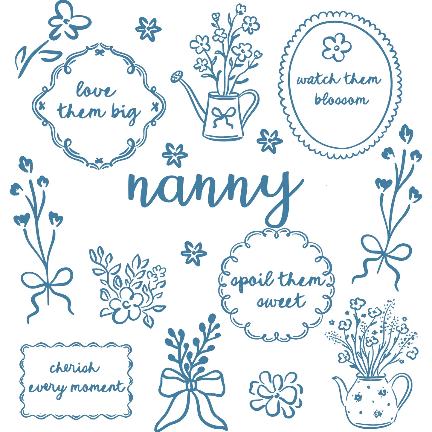 Comfort Colors® Custom Floral Grandma Shirt – Personalized Mama & Nana Flower Tee