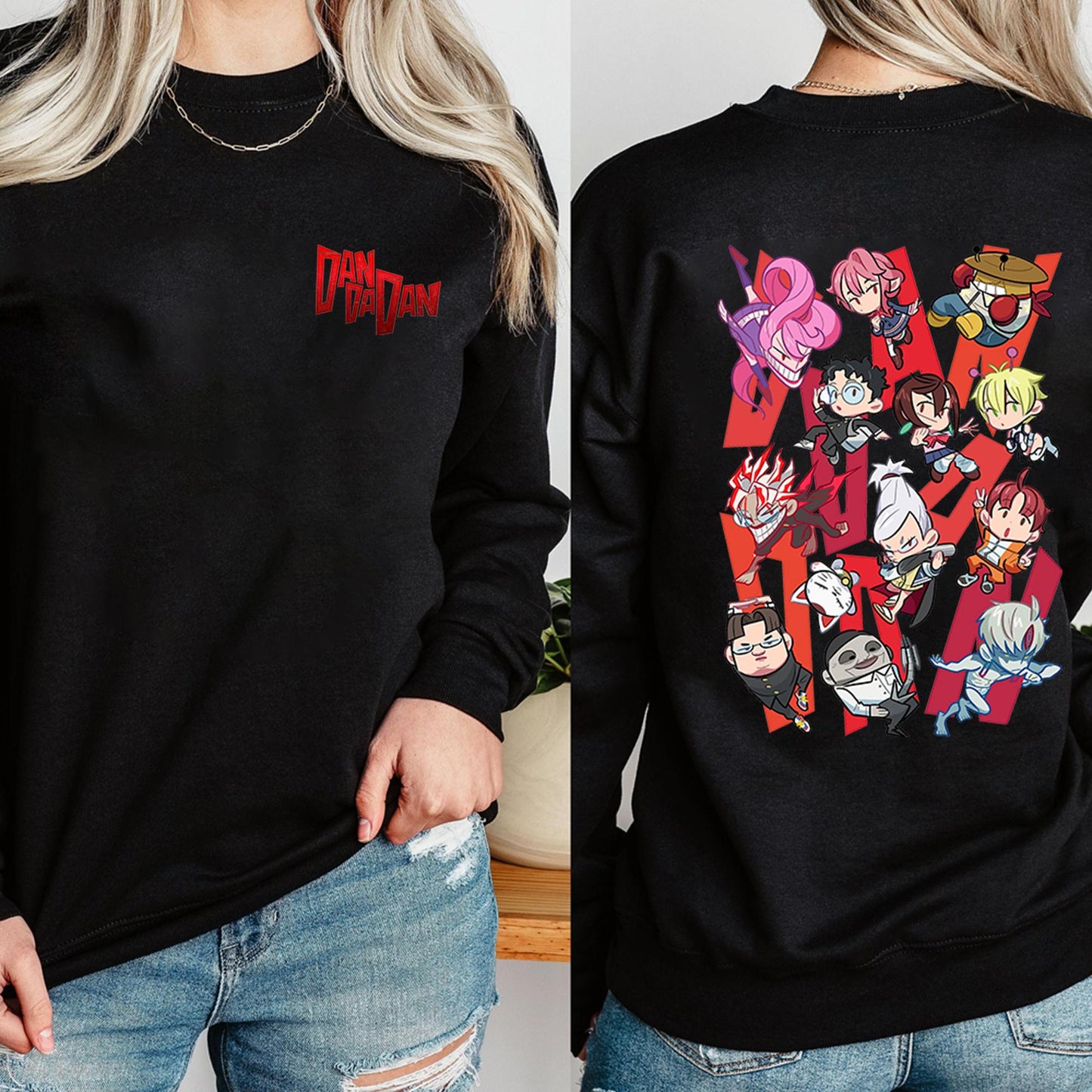 Chibi Characters Dandadan Sweatshirt