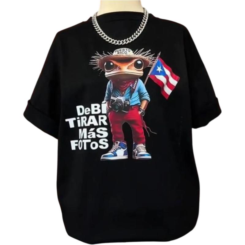 Bad Bunny Debi Tomar Más Fotos Shirt, DTMF Merch, Latin Music Graphic Tee, Cotton Comfort Fit T-Shirt for Men & Women, Casual Streetwear