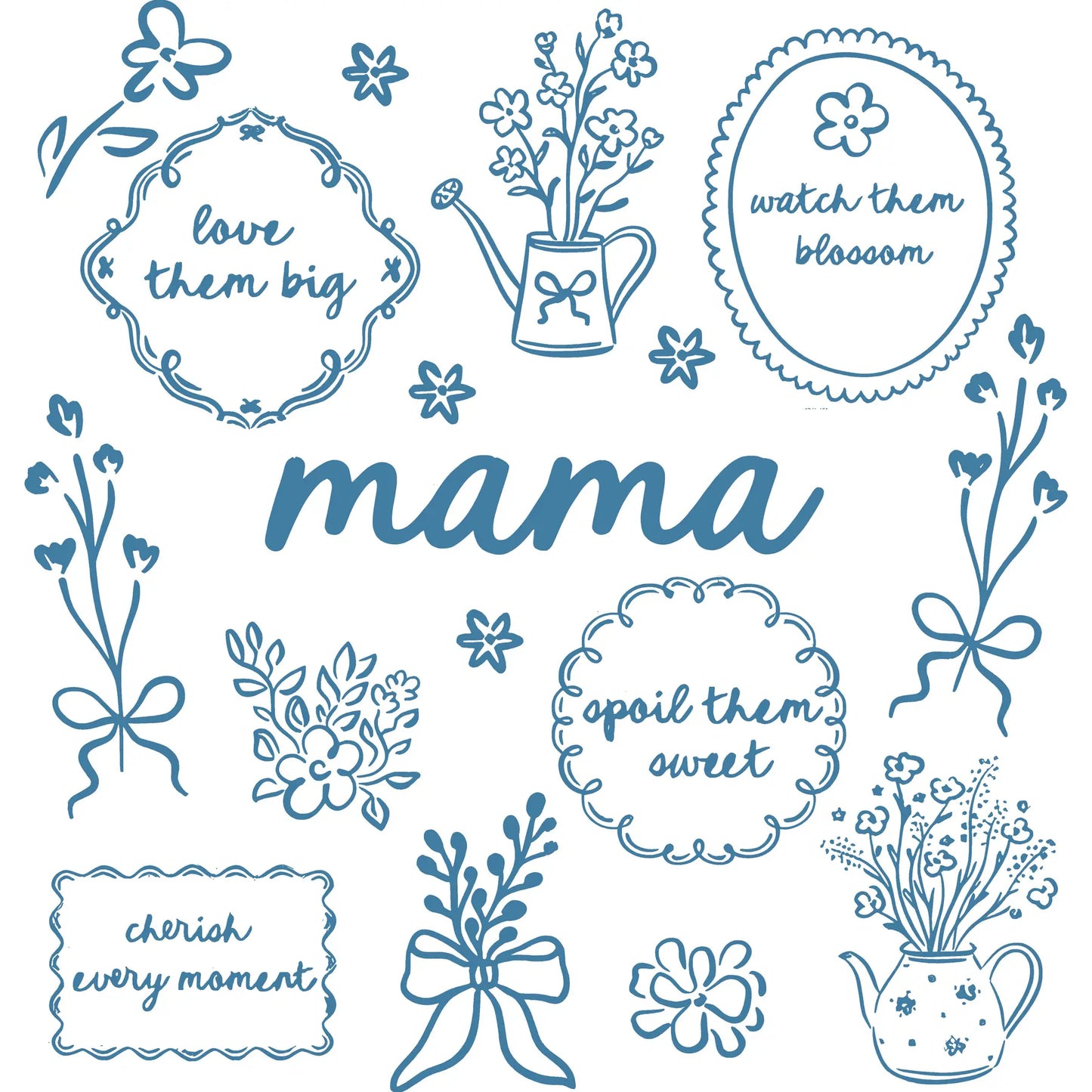 Comfort Colors® Custom Floral Grandma Shirt – Personalized Mama & Nana Flower Tee