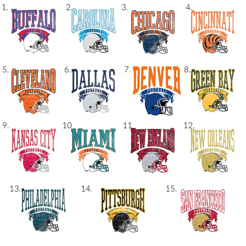 Vintage Football Sweatshirt – Hometown Team Pullover, Retro Sports Graphic Crewneck, Cozy Casual Long Sleeve for Men