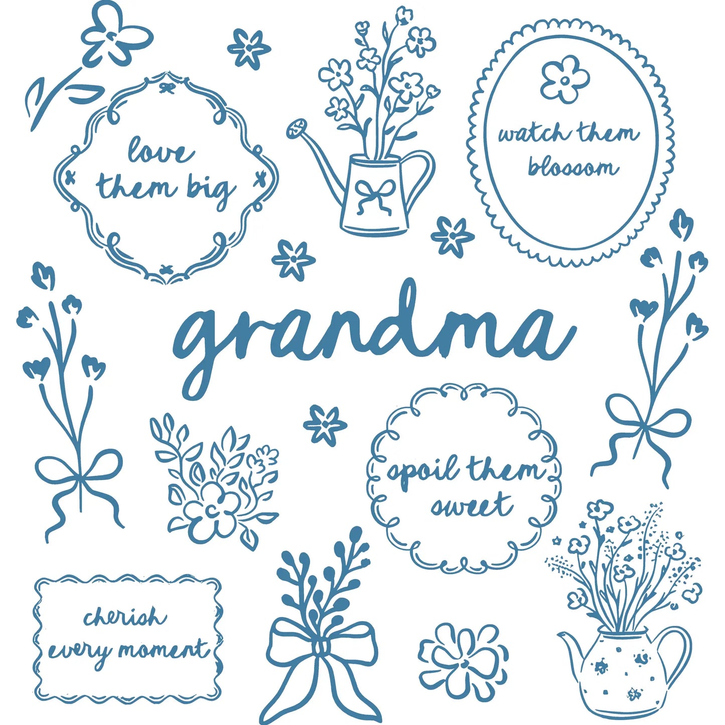 Comfort Colors® Custom Floral Grandma Shirt – Personalized Mama & Nana Flower Tee
