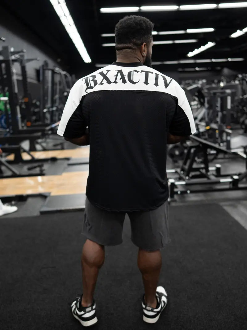 Hybrid Oversized Jersey – Old English Graphic Streetwear Shirt for Men & Women