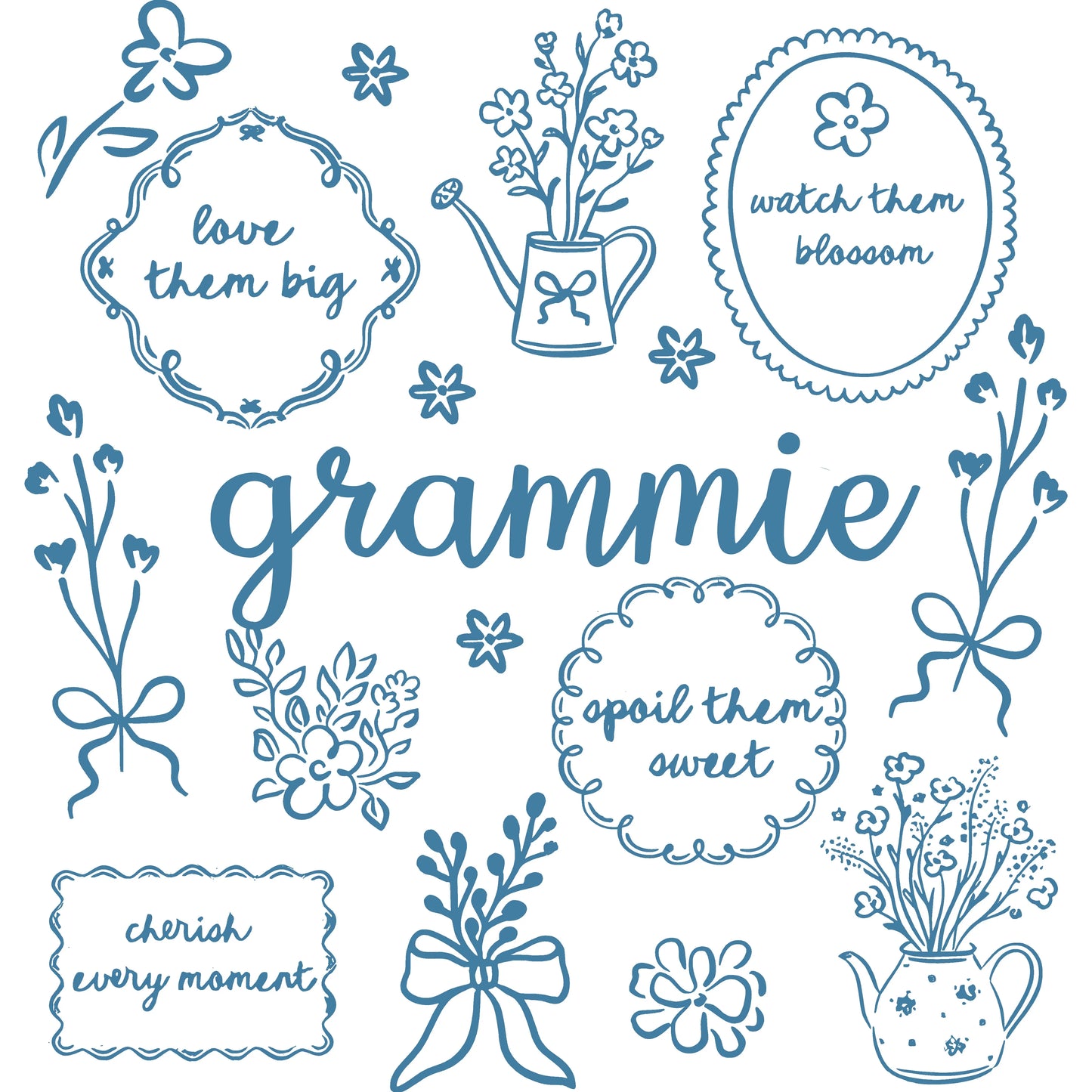 Comfort Colors® Custom Floral Grandma Shirt – Personalized Mama & Nana Flower Tee