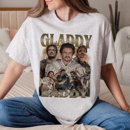 Gladdy Zaddy Marcus Acacius Vintage T-Shirt, Marcus Acacius Gladiator 2 Shirt, Pedro Pascal Gift For Movies Lovers - Hiyatee