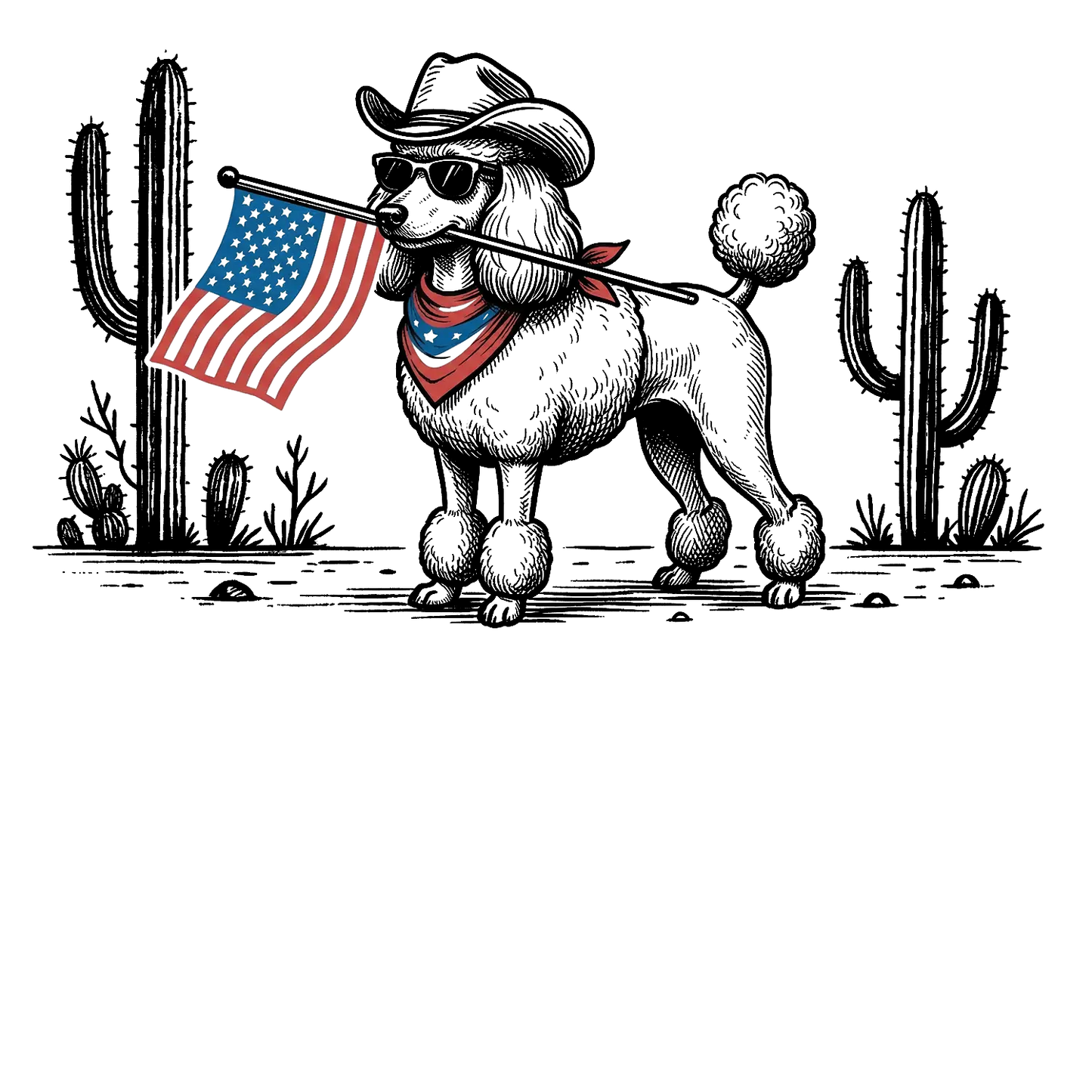 Comfort Colors® Patriotic Western Cowboy Dog Shirt – 4th of July USA Flag Dog Lover Tee