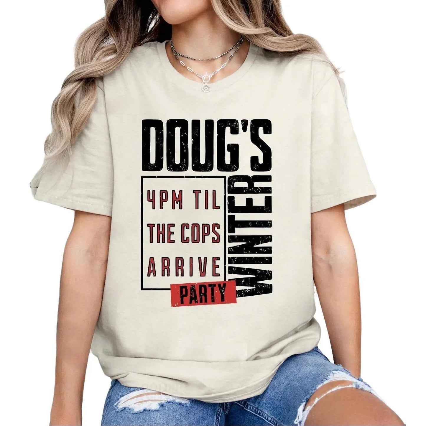 Doug’s Winter Party Graphic T-Shirt – Perfect for Your Seasonal Celebrations