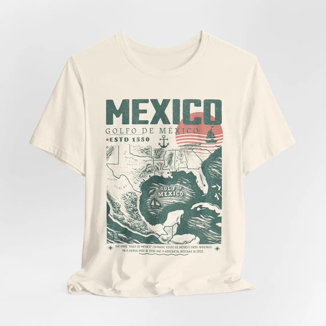 Gulf of Mexico Shirt, Golfo de México 1550 Retro Vintage Art TShirt, Vacation Mexico Shirt, Gulf of Mexico, Gulf of Mexico Forever Unisex Tee