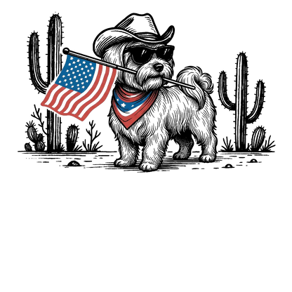 Comfort Colors® Patriotic Western Cowboy Dog Shirt – 4th of July USA Flag Dog Lover Tee