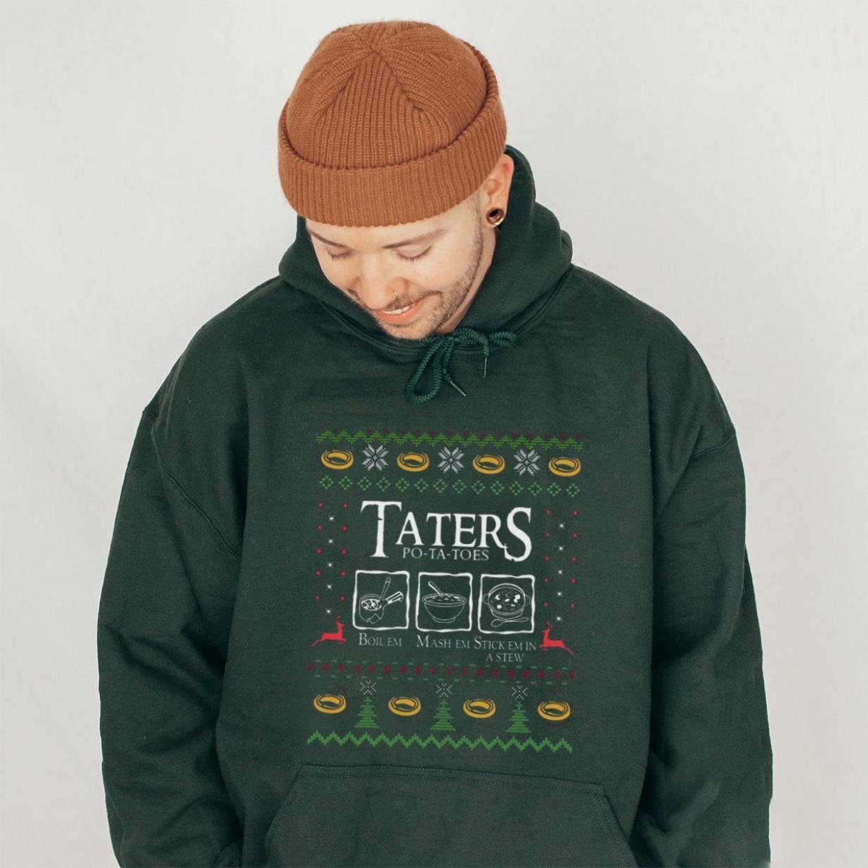 Tatterss Potatoessss LOTR Hoodie Easy to Wear, Just Throw It On, Full Size Options, Everyone Can Find